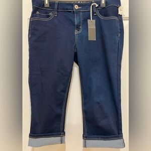 NWT Hydraulic Nolita curvy cropped women’s 15/16 midrise cuffed blue jean capris
